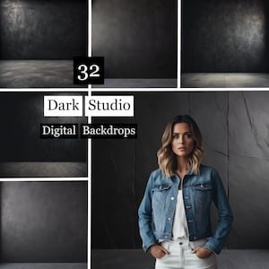 32 fondos de estudio oscuros, fondos de fotografía digital, fondos de habitación oscura, temas oscuros, superposiciones de Photoshop, fondos de habitación negros