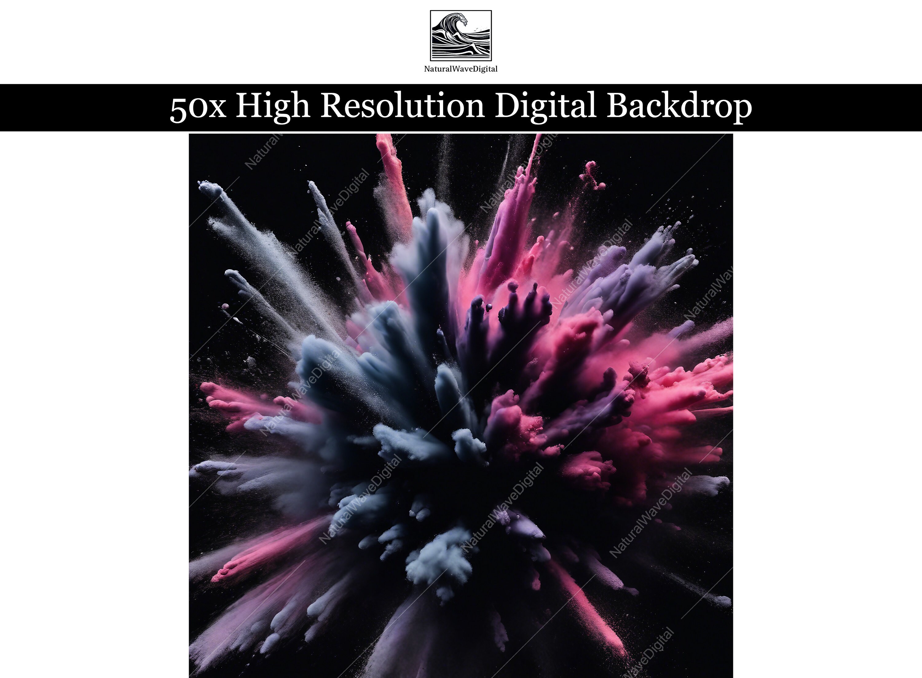 50 Powder Paint Splash Backdrop, Colorful Paint Splash Backdrop, Powder ...