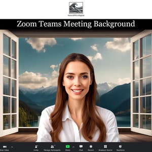 12 Mountains Lakes Window View Zoom Backgrounds, Zoom Meeting Background,  Teams Office Background, office background ,Business Portraits