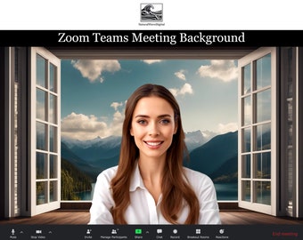 12 Mountains Lakes Window View Zoom Backgrounds, Zoom Meeting Background,  Teams Office Background, office background ,Business Portraits