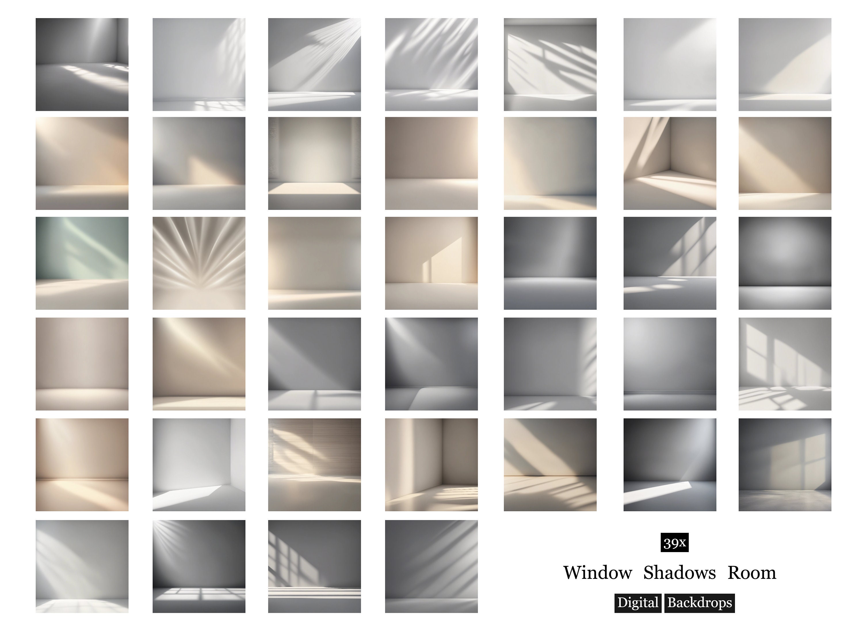 39x Window Shadows Room Backdrops, Maternity & Wedding Backdrops ...