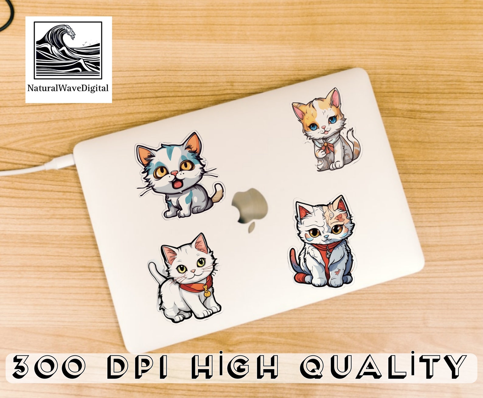 45 Cute Cat Digital Stickers Bundle, Kittens Cat Digital Planner ...