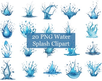 20 PNG Water Splash Clipart,Water Splash Overlays,Clipart Overlays,Water Clipart,Drop splashes PNG ,Rain Clipart,Photoshop Overlays