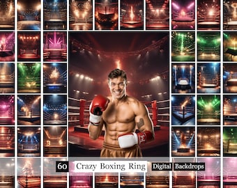 60 Crazy Boxing Ring Backdrops, Boxing Digital Backdrops,Boxing Poster Backdrops,Sports photo backgrounds,Fighting area,Photoshop Background