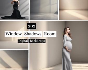 39x Window Shadows Room Backdrops, Maternity & Wedding Backdrops, Photography Backdrop, Room Studio Backdrop,Window backdrop