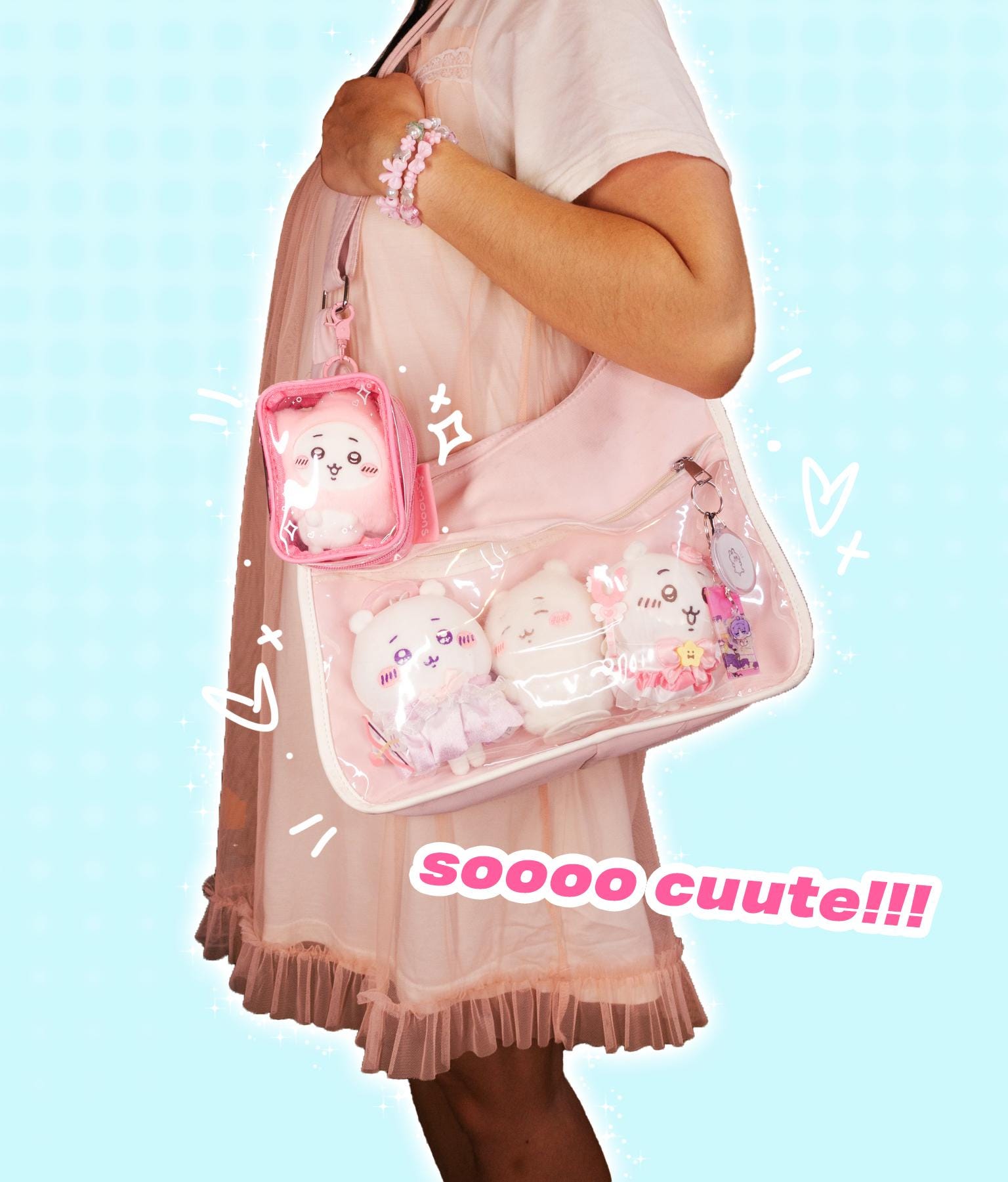 Sparkle Oshi Pouches (fits 10cm Nui) for Ita Bags UPDATED Version