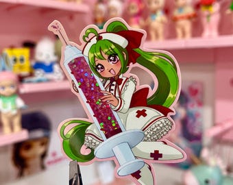 love nurse glitter sticker
