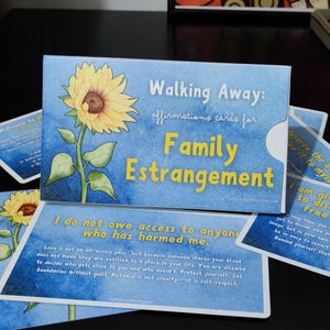 Tarjetas de afirmación de familia tóxica para el distanciamiento familiar / Baraja de 21 cartas de alta calidad