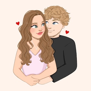 Custom Portrait illustration, Cartoon Portrait, Portrait, Couples Portrait, Family portrait, self portrait