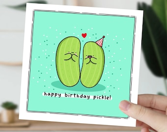 Carte d'anniversaire drôle de jeu de mots : carte à l'aneth kawaii