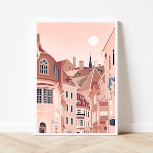 Tallinn Estonia Art Print, Estonia Art Print, Tallinn Travel Print, Tallinn Illustration