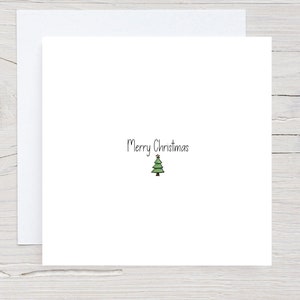Carte joyeux Noël - carte de Noël simple, carte d’arbre de Noël