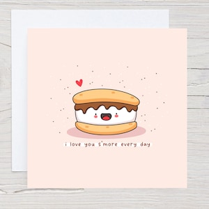 Je t'aime plus tous les jours - Carte d'anniversaire, Carte Je t'aime plus tous les jours, Carte de Saint-Valentin, Cartes Kawaii