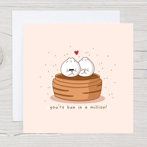 Vous êtes petit pour un million - carte de jeu de mots bao, carte d'anniversaire de jeu de mots nourriture, carte de casse-croûte asiatique, carte d'anniversaire de Kawaii