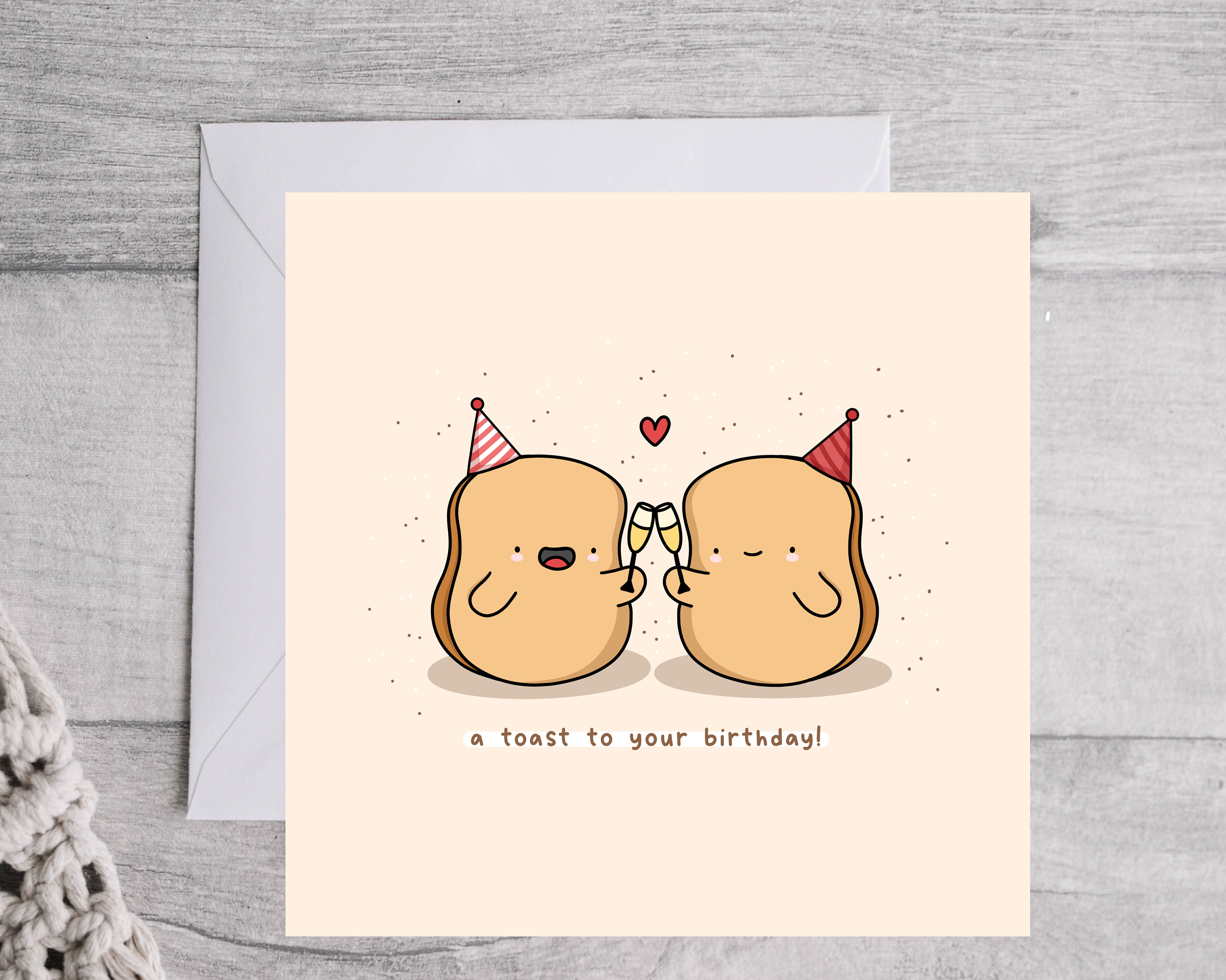 A Toast to Your Birthday Funny Birthday Card Food Pun Card - Etsy