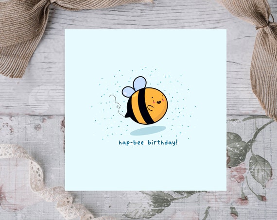 Second Ave Biglietto Di Auguri Di Compleanno Con Ape | Premium 350g/m² | Formato A5 Con Busta | Carta Riciclabile FSC