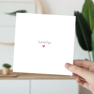 Carte si fière de toi - carte de félicitations, carte pour ami, carte bravo