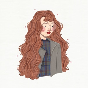 Anpassad avatar för sociala medier: Stiliserat tecknat porträtt (digital fil) bild 1