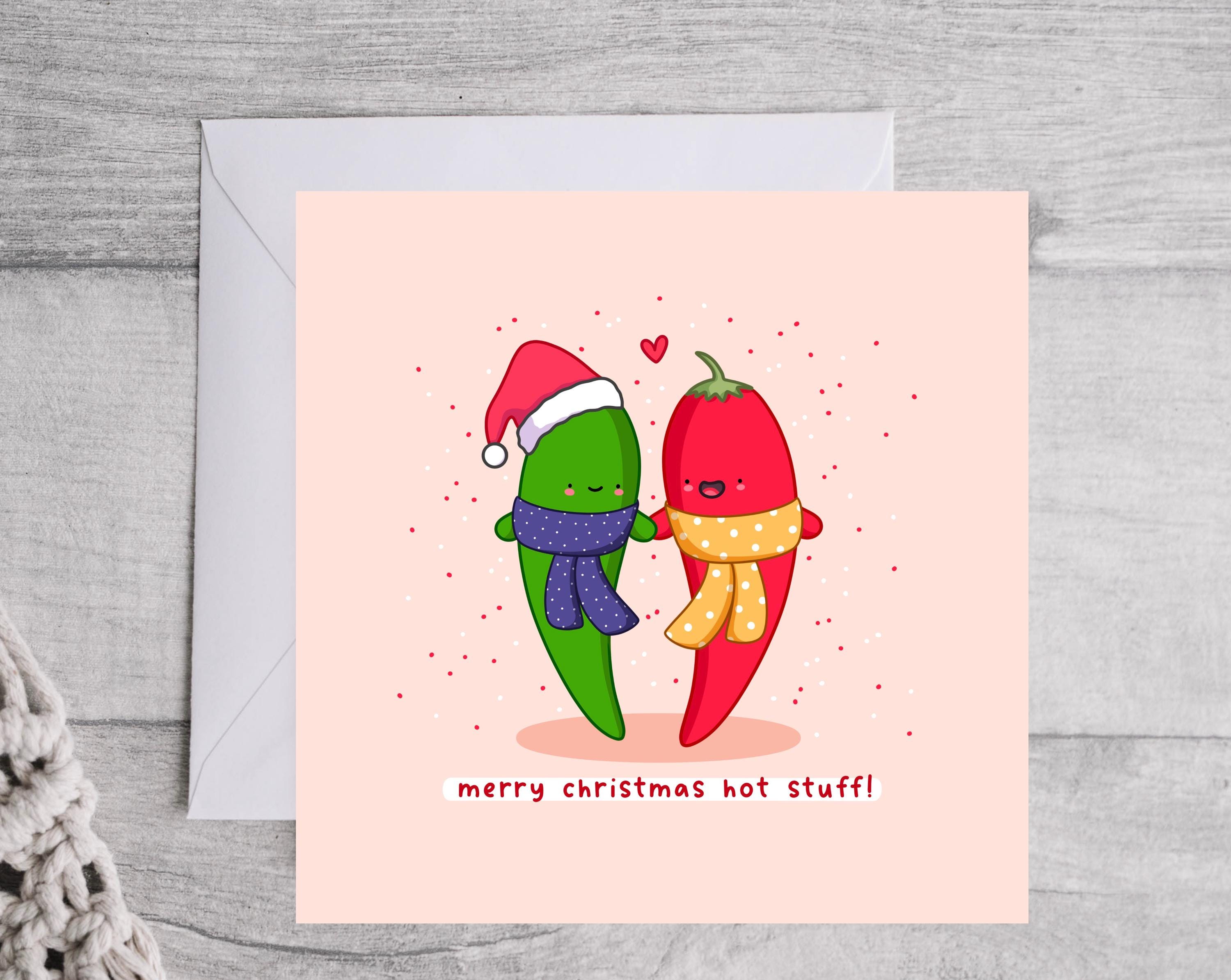 SHINee Merry Christmas メッセージカード Kawaii Chilli Christmas Card: Punny Romantic Greeting - Etsy