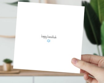 Simple Hanukkah Card - Hanukkah card, Jewish Star card, Star of David