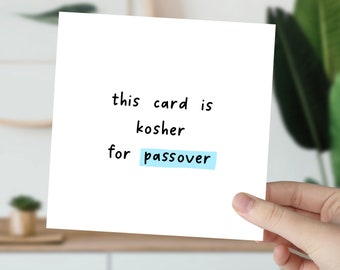 Koosjer Pascha-kaart: handgemaakte joodse wenskaart
