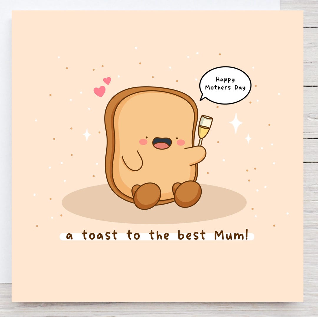 Cute Mother’s Day Card - Food Pun Card, Kawaii Punny Card, Card for Mum ...