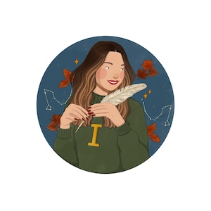 Anpassad avatar för sociala medier: Stiliserat tecknat porträtt (digital fil) bild 11