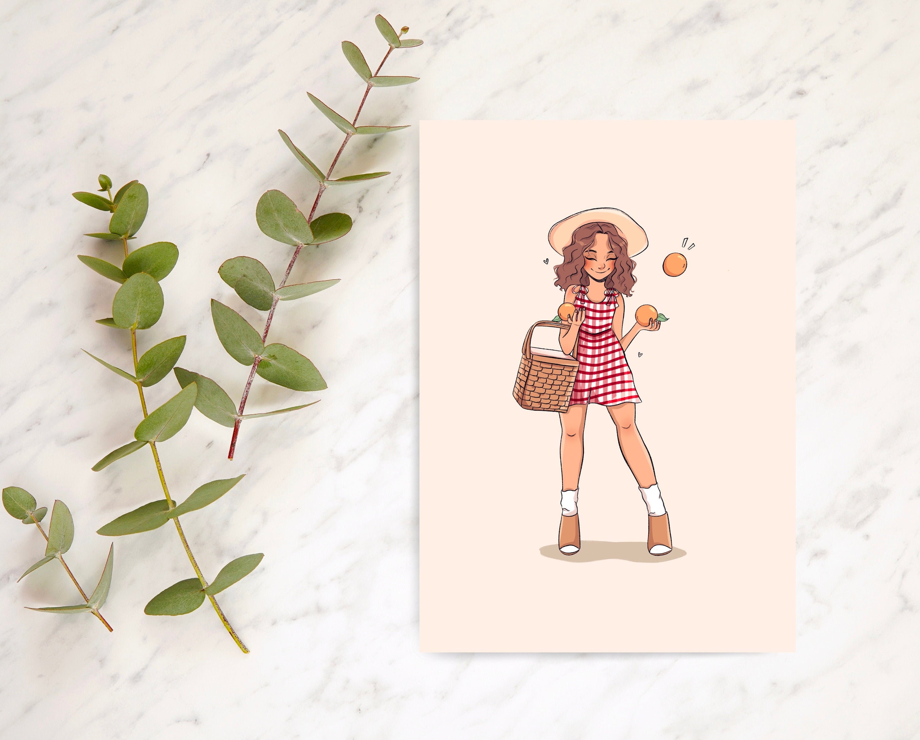 Cottagecore Art Print hand drawn illustration Aesthetic | Etsy