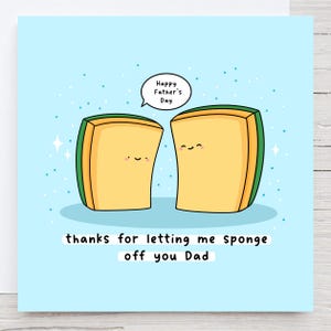 Banque de papa - carte Punny pour la fête des pères - épongez-vous - carte amusante pour papa