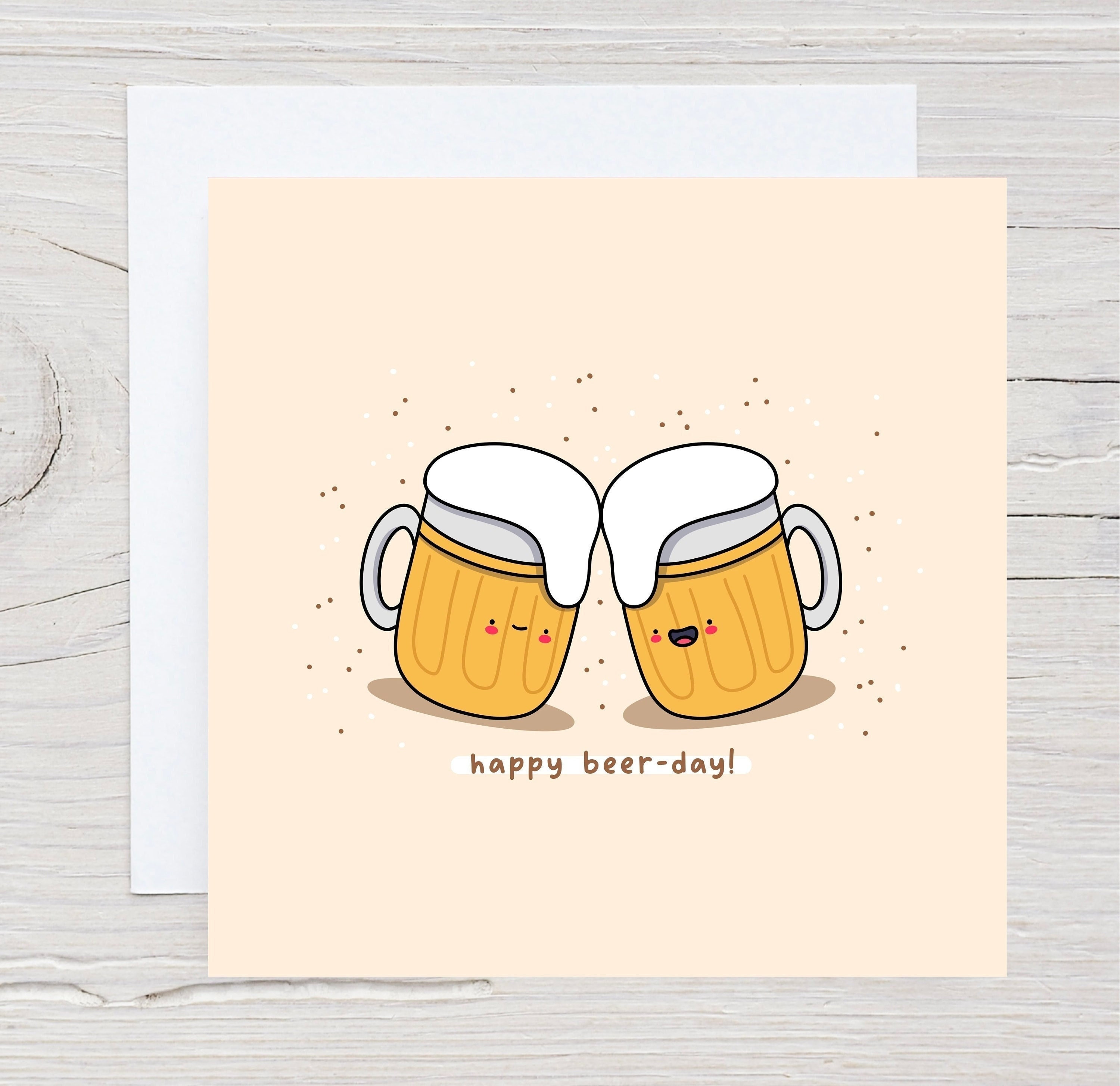 Happy Birthday Beer Card Beer Pun Card Funny Card for Etsy