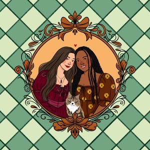 Custom Hand-Drawn Couple Portrait Illustration image 5