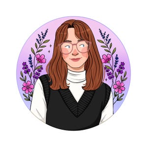 Anpassad avatar för sociala medier: Stiliserat tecknat porträtt (digital fil) bild 8