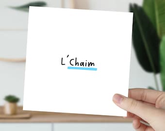 L’Chaim Card: Jewish Congratulations Mazel Tov