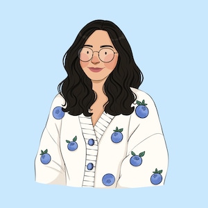 Anpassad avatar för sociala medier: Stiliserat tecknat porträtt (digital fil) bild 20