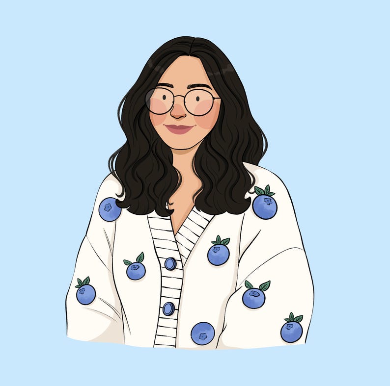 Anpassad avatar för sociala medier: Stiliserat tecknat porträtt (digital fil) bild 20