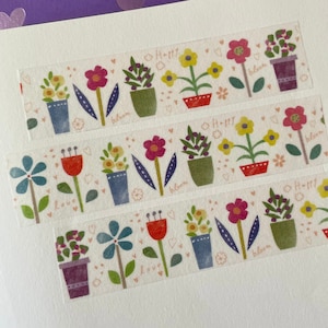 Spring colorful flower bloom washi tape