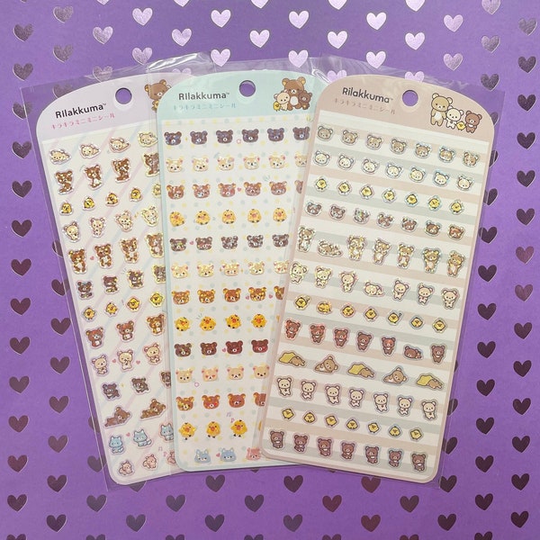 Rilakkuma mini sparkling stickers with glittering hologram - planner , journal , schedule stickers