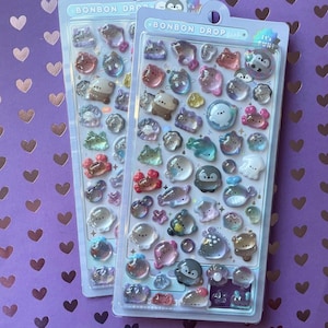 Bon bon drop seal -  3D stickers -  animals  , sea animals , sea creatures , sea life , journal , scrapbooking stickers