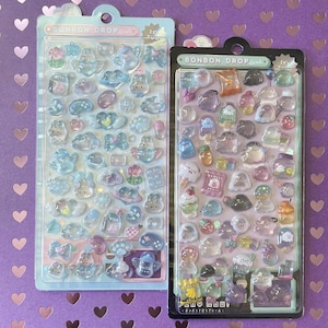 Bon bon drop seal -  3D stickers -  animal , ghost & bunny rabbit stickers , journal , scrapbooking stickers - Package flaw