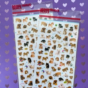 Shiba Inu sticker seals - tiny journaling , scrapbooking and calendar stickers - dog stickers