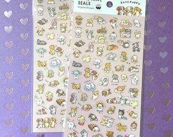 Cute Tiny Puppy Stickers - Kawaii Mini Stickers for Planners Journals and Scrapbooking