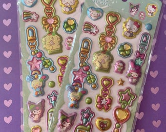 Sanrio puffy charm stickers  - Sanrio Rhinestone Sticker