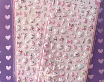 Cat Tiny Puffy Stickers - Cat Stickers - Puffy Stickers