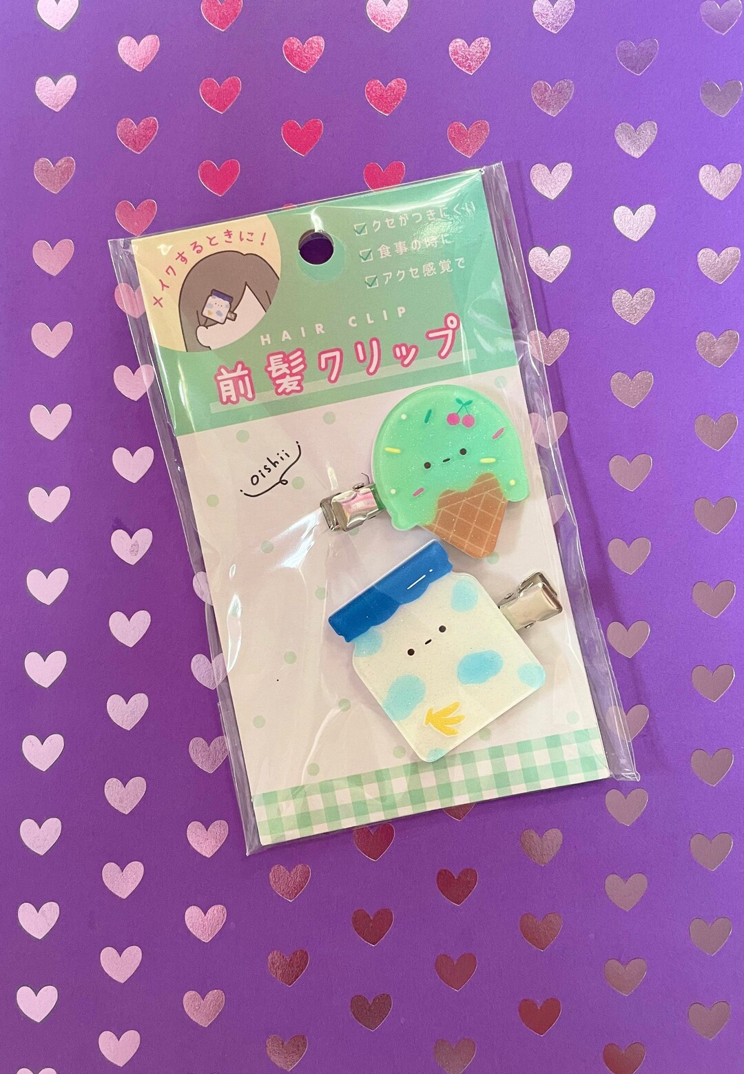 Kawaii Cute Hair Clips Milk and Ice Cream Hair Clips Cute Etsy