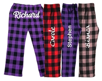 Personalized Flannel Pajama, Custom Flannel Pajama,Adult Men Women Unisex,PJ Bottoms