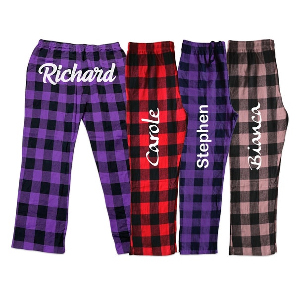 Personalized Flannel Pajama, Custom Flannel Pajama,Adult Men Women Unisex,PJ Bottoms