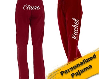 Personalized Womens Cotton Pajama Pants, Comfortable Pajama Pants for Lounge Soft Lightweight Sleep,PJ Bottoms