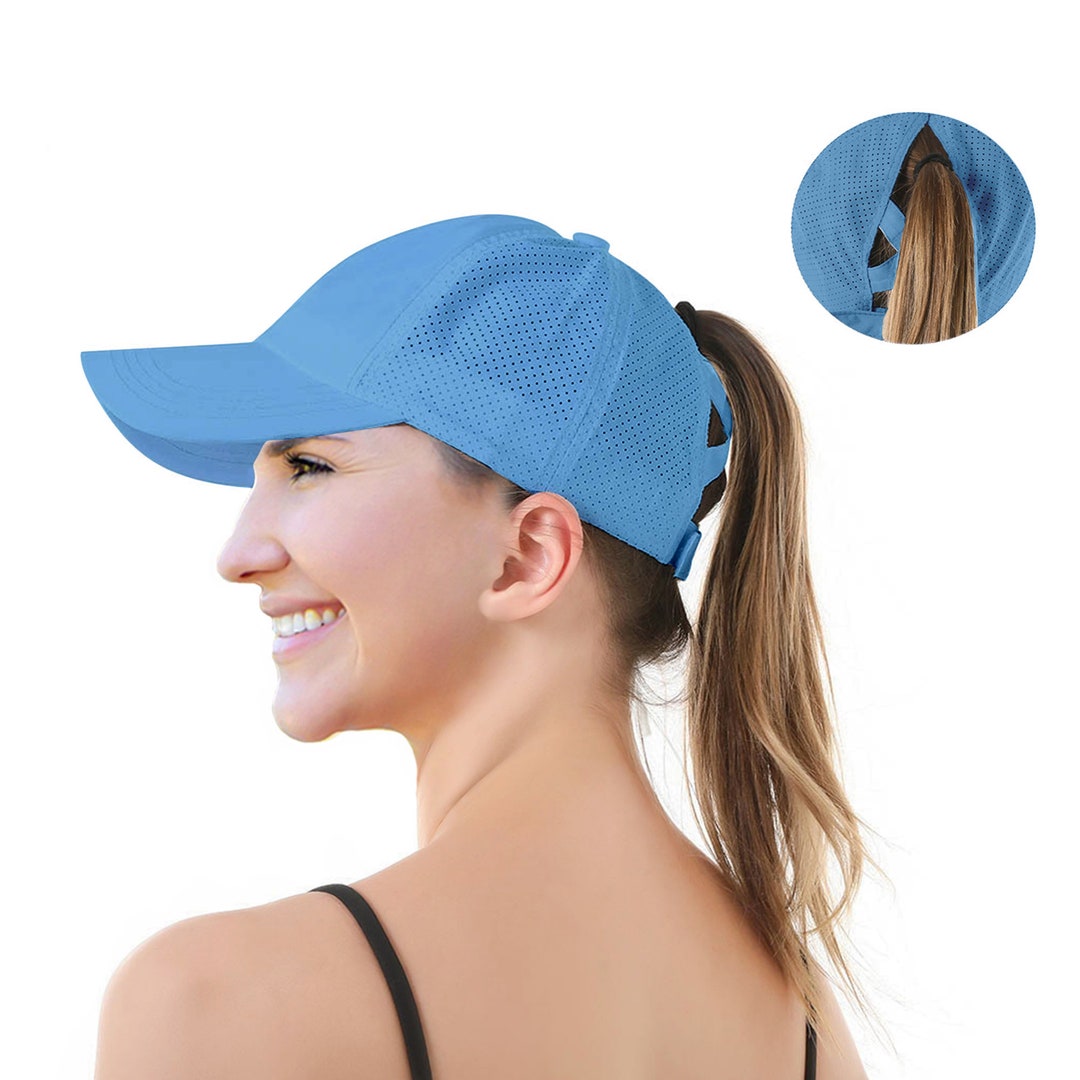 Ponytail Baseball Cap Mesh, Quickdry Mesh Cooling Ponytail Hat Women for Outdoor Sports, Women