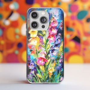Painted Wildflower Phone Case | Floral Phone Case For iPhone 14 Pro Max 13 12 11 XR XS 8+ 7 Samsung Cases