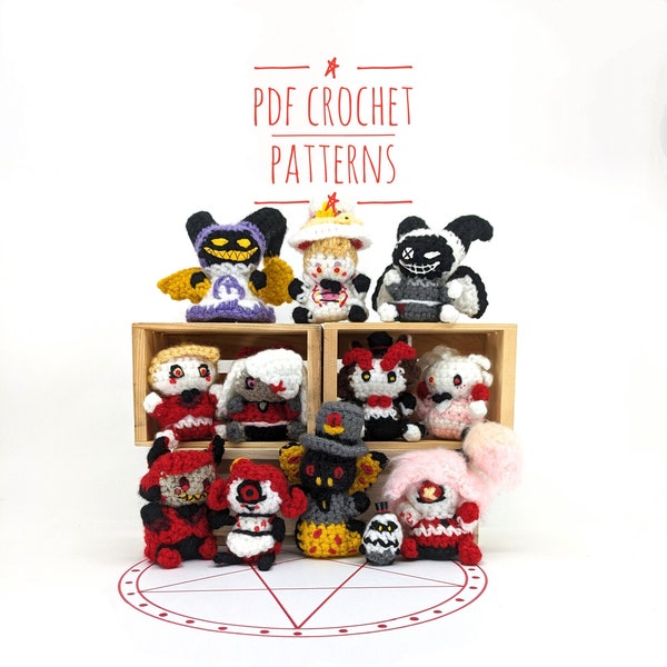 Hazbin Hotel Inspired 11 Crochet Pattern Bundle *PATTERNS ONLY*